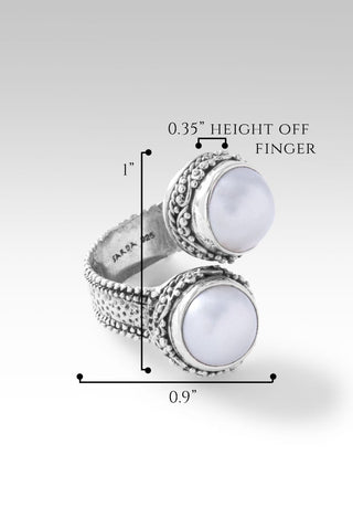 Faith is Confidence Ring™ in White Mabe Pearl - Bypass - only found at SARDA™