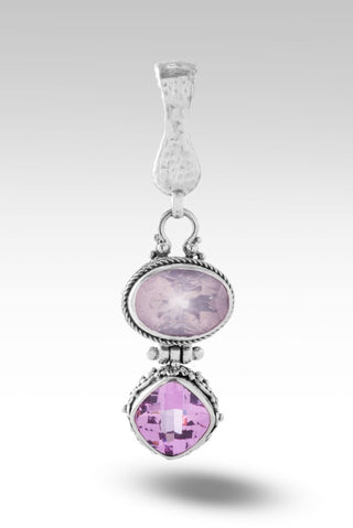 Faithful Friend Pendant™ in Cloud Pink Rose Quartz - Magnetic Enhancer Bail - only found at SARDA™