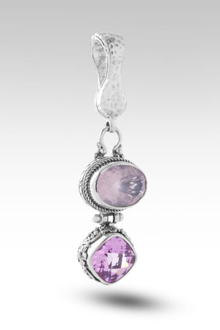 Faithful Friend Pendant™ in Cloud Pink Rose Quartz - Magnetic Enhancer Bail - only found at SARDA™