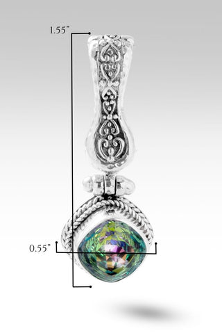 Faithful Heart Pendant™ in Odyssey Limelight™ Mystic Quartz - Magnetic Enhancer Bail - only found at SARDA™