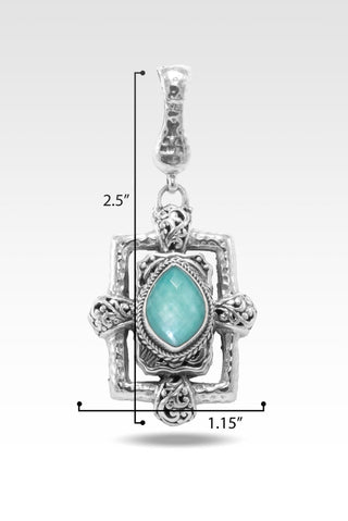 Faithful Walk Pendant™ in Mexican Turquoise Mother of Pearl Quartz - Magnetic Enhancer Bail - only found at SARDA™