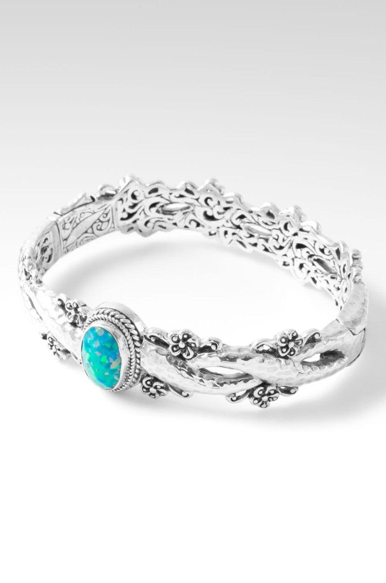 Flowerette Bangle™ in Spring Green Simulated Opal | Sterling Silver ...