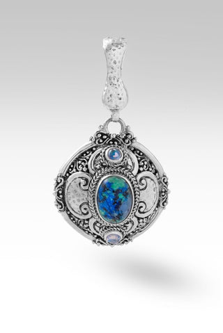 Follow Jesus Pendant™ in Bali Blue Barite - Magnetic Enhancer Bail - only found at SARDA™