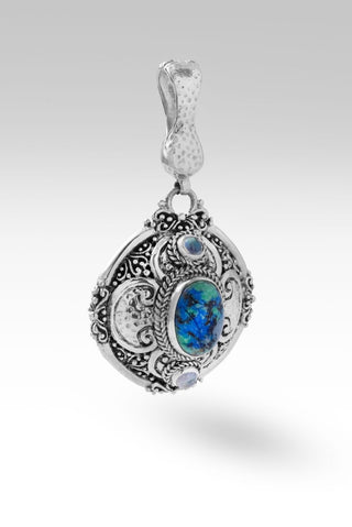 Follow Jesus Pendant™ in Bali Blue Barite - Magnetic Enhancer Bail - only found at SARDA™