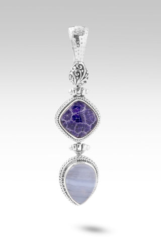 Full Forgiveness Pendant™ in Blue Lace Agate - Magnetic Enhancer Bail - only found at SARDA™