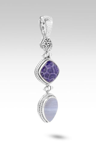 Full Forgiveness Pendant™ in Blue Lace Agate - Magnetic Enhancer Bail - only found at SARDA™