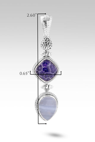 Full Forgiveness Pendant™ in Blue Lace Agate - Magnetic Enhancer Bail - only found at SARDA™