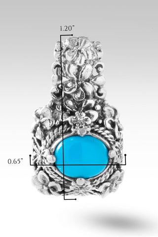 Garden Dreams Pendant™ in Sleeping Beauty Turquoise - Magnetic Enhancer Bail - only found at SARDA™