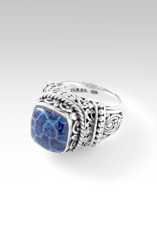 Glorious Day Ring™ in Navy Blue Indonesian Coral - Dinner - only found at SARDA™