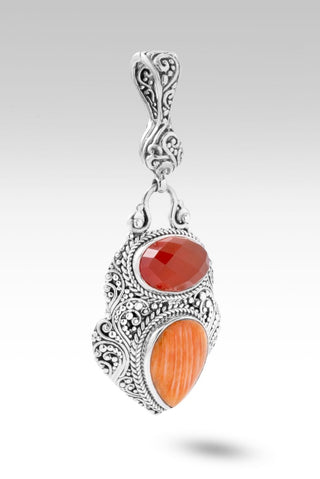 Glory is All Pendant™ in Orange Spiny Oyster - Magnetic Enhancer Bail - only found at SARDA™