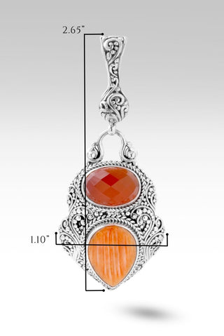 Glory is All Pendant™ in Orange Spiny Oyster - Magnetic Enhancer Bail - only found at SARDA™