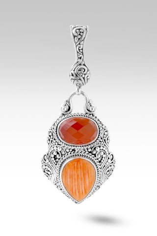 Glory is All Pendant™ in Orange Spiny Oyster - Magnetic Enhancer Bail - only found at SARDA™