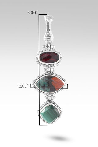 God is our Refuge Pendant™ in Chrysocolla Sonora - Multi Stone - only found at SARDA™