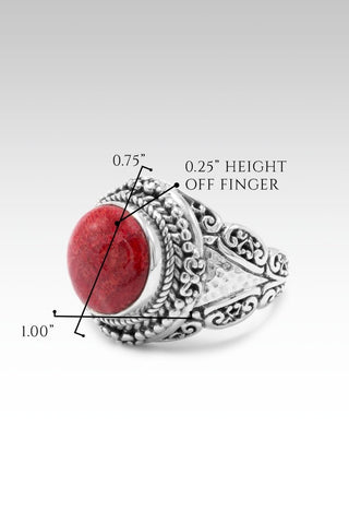 Good Hope Ring™ in Red Sponge Coral - Statement - only found at SARDA™