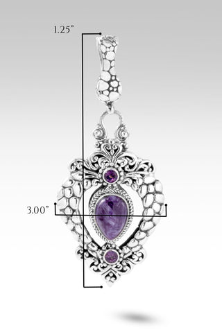 Goodness Follows Me Pendant™ in Charoite - Magnetic Enhancer Bail - only found at SARDA™