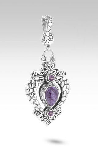 Goodness Follows Me Pendant™ in Charoite - Magnetic Enhancer Bail - only found at SARDA™