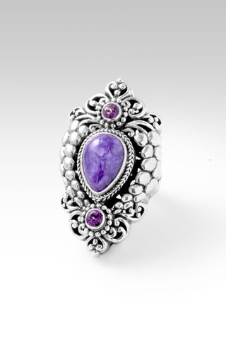 Goodness Follows Me Ring™ in Charoite - Statement - only found at SARDA™