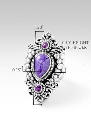 Goodness Follows Me Ring™ in Charoite - Statement - only found at SARDA™