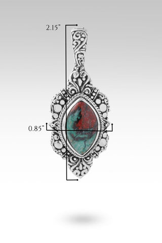 Grace & Mercy Pendant™ in Chrysocolla Sonora - Magnetic Enhancer Bail - only found at SARDA™