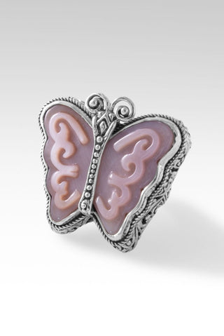 Graceful Evolution Ring™ in Pink Mother of Pearl Butterfly - Statement - only found at SARDA™