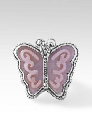 Graceful Evolution Ring™ in Pink Mother of Pearl Butterfly - Statement - only found at SARDA™