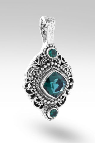 Graceful Presence Pendant™ in Green Lab Created Quartz - Magnetic Enhancer Bail - only found at SARDA™