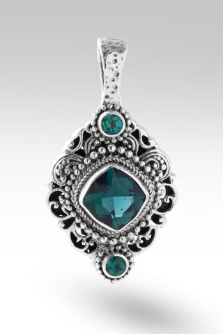 Graceful Presence Pendant™ in Green Lab Created Quartz - Magnetic Enhancer Bail - only found at SARDA™