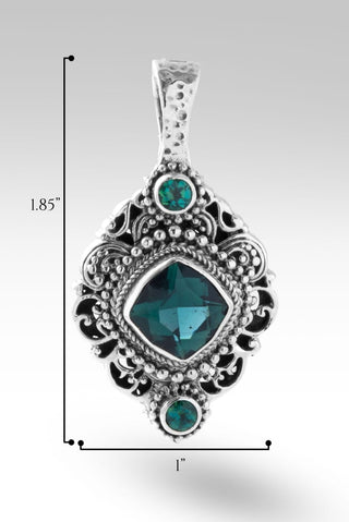 Graceful Presence Pendant™ in Green Lab Created Quartz - Magnetic Enhancer Bail - only found at SARDA™