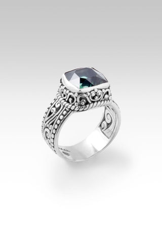 Graceful Presence Ring™ in Green Lab Created Quartz - Dinner - only found at SARDA™