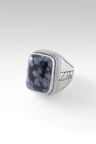 Gracious Heart Ring™ in Snowflake Obsidian - Dinner - only found at SARDA™