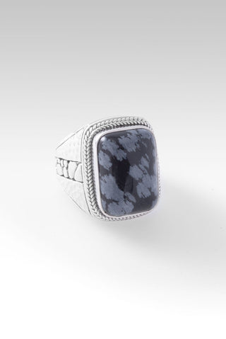 Gracious Heart Ring™ in Snowflake Obsidian - Dinner - only found at SARDA™