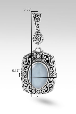 Great is Faithfulness Pendant™ in Aquamarine - Magnetic Enhancer Bail - only found at SARDA™