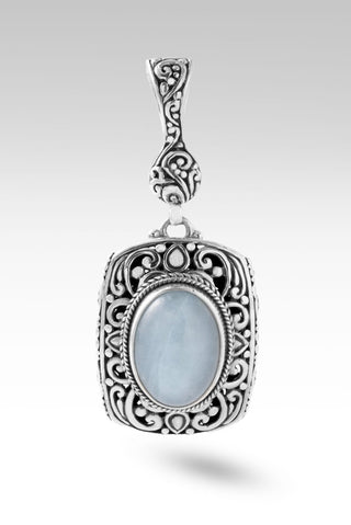 Great is Faithfulness Pendant™ in Aquamarine - Magnetic Enhancer Bail - only found at SARDA™