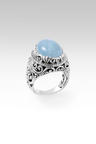 Great is Faithfulness Ring™ in Aquamarine - Dinner - only found at SARDA™