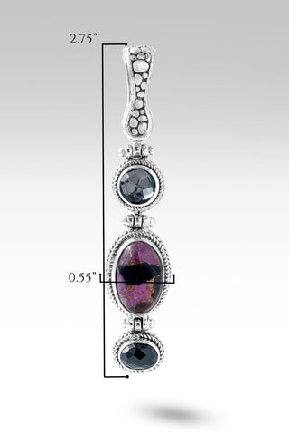 Great Unknown Pendant™ in Pink Calcite - Obsidian & Bronze - only found at SARDA™