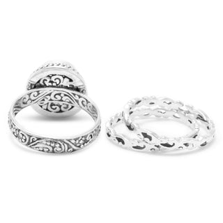 Grounded in Grace Ring Set of 3™ in White Quartz - Stackable - only found at SARDA™