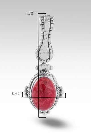 Guiding Light Pendant™ in Red Sponge Coral - Magnetic Enhancer Bail - only found at SARDA™