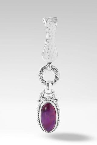 HAMMERED PURPLE ABALONE & QUARTZ TRIPLET PENDANT WITH MAGNETIC ENHANCER BAIL™ - Last Chance - only found at SARDA™