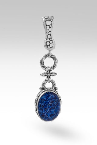 He is Faithful Pendant™ in Navy Blue Indonesdian Coral - Magnetic Enhancer Bail - only found at SARDA™