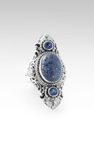 He is Faithful Ring™ in Blue Sponge Coral - Statement - only found at SARDA™