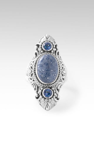 He is Faithful Ring™ in Blue Sponge Coral - Statement - only found at SARDA™