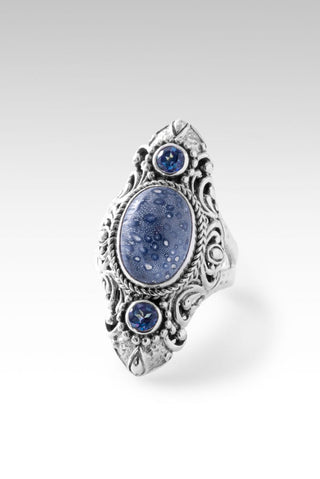 He is Faithful Ring™ in Blue Sponge Coral - Statement - only found at SARDA™