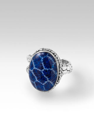 He is Faithful Ring™ in Navy Blue Indonesdian Coral - Statement - only found at SARDA™