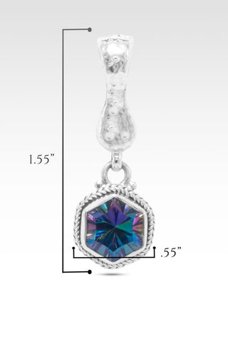 Heavenly Grace Pendant™ in Fire & Ice™ Mystic Quartz - Magnetic Enhancer Bail - only found at SARDA™