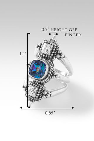 Heavenly Whispers Ring™ in Bluelicious™ Mystic Quartz - only found at SARDA™