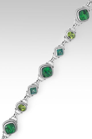 Heaven's Symphony Bracelet™ in Emerald Green Abalone & Quartz Triplet - only found at SARDA™