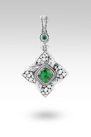 Heaven's Symphony Pendant™ in Emerald Green Abalone & Quartz Triplet - only found at SARDA™