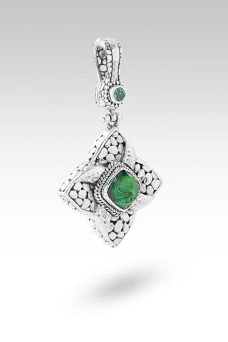 Heaven's Symphony Pendant™ in Emerald Green Abalone & Quartz Triplet - only found at SARDA™