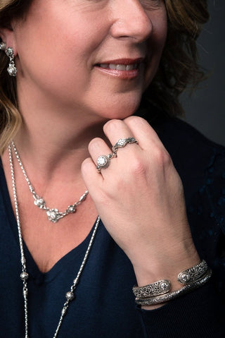 Held Up in Grace Tip-to-Tip Bracelet™ in Moissanite - Tip-to-Tip - only found at SARDA™