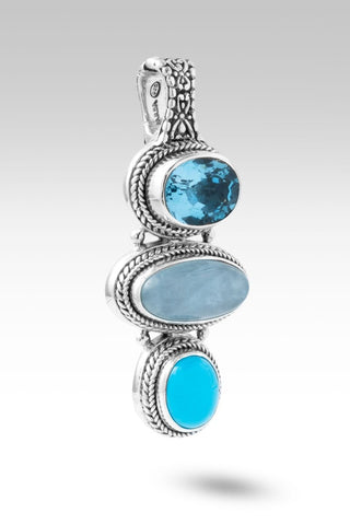 His Peace Guards Pendant™ in Aquamarine - Magnetic Enhancer Bail - only found at SARDA™